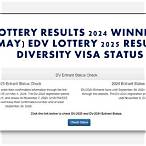 dv lottery check results